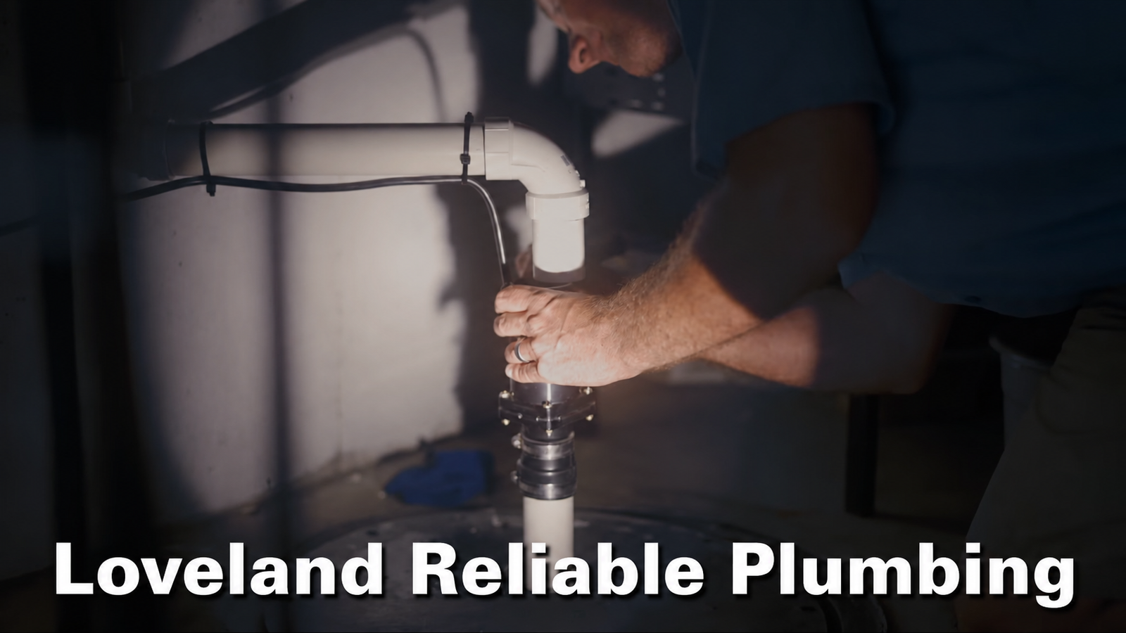 Plumber repairing residential plumbing during a service call